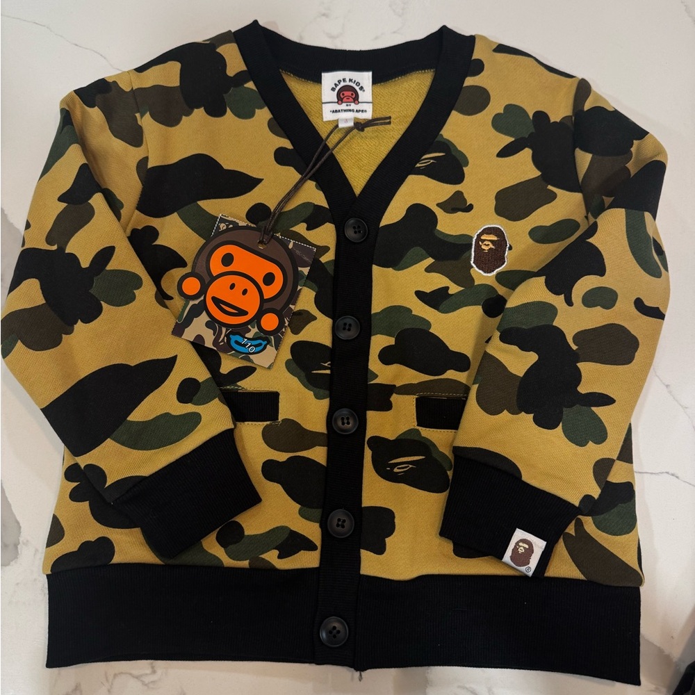 Bathing Ape Kids BAPE Cardigans Jacket Camo Size 110